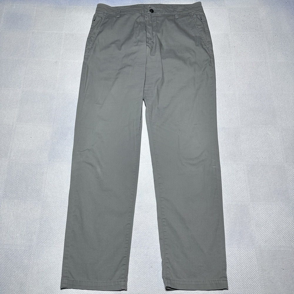Birddogs Stretch Khakis Mens 32x32 Gray Classic Straight Unlined Casual Golf